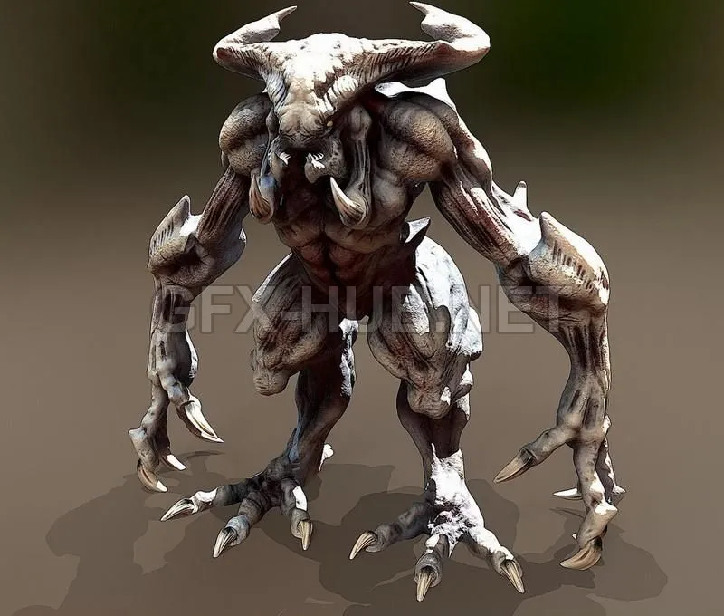 PBR Game 3D Model – Old Demon