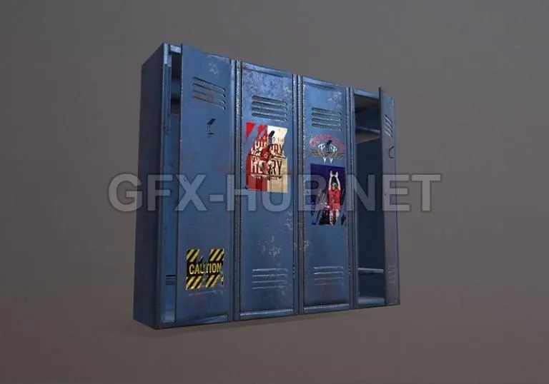 PBR Game 3D Model – Old Locker PBR