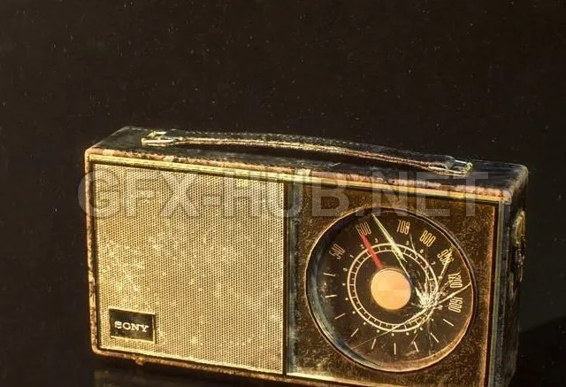 PBR Game 3D Model – Old Radio