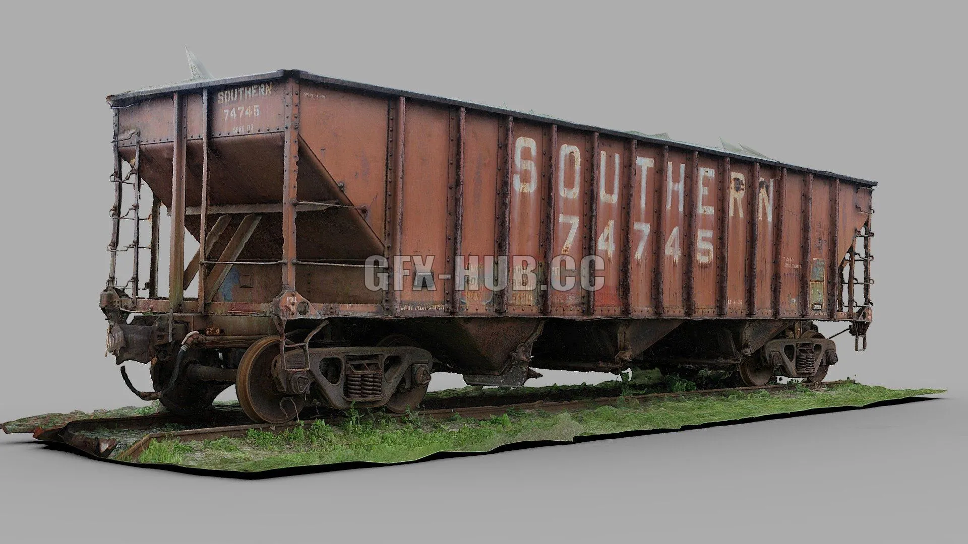 PBR Game 3D Model – Old Southern Railcar