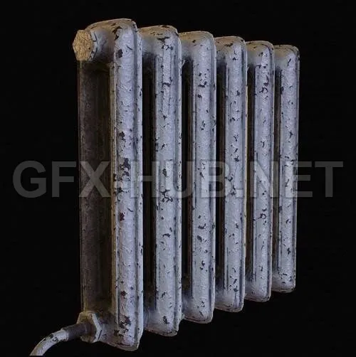 PBR Game 3D Model – Old soviet radiator PBR