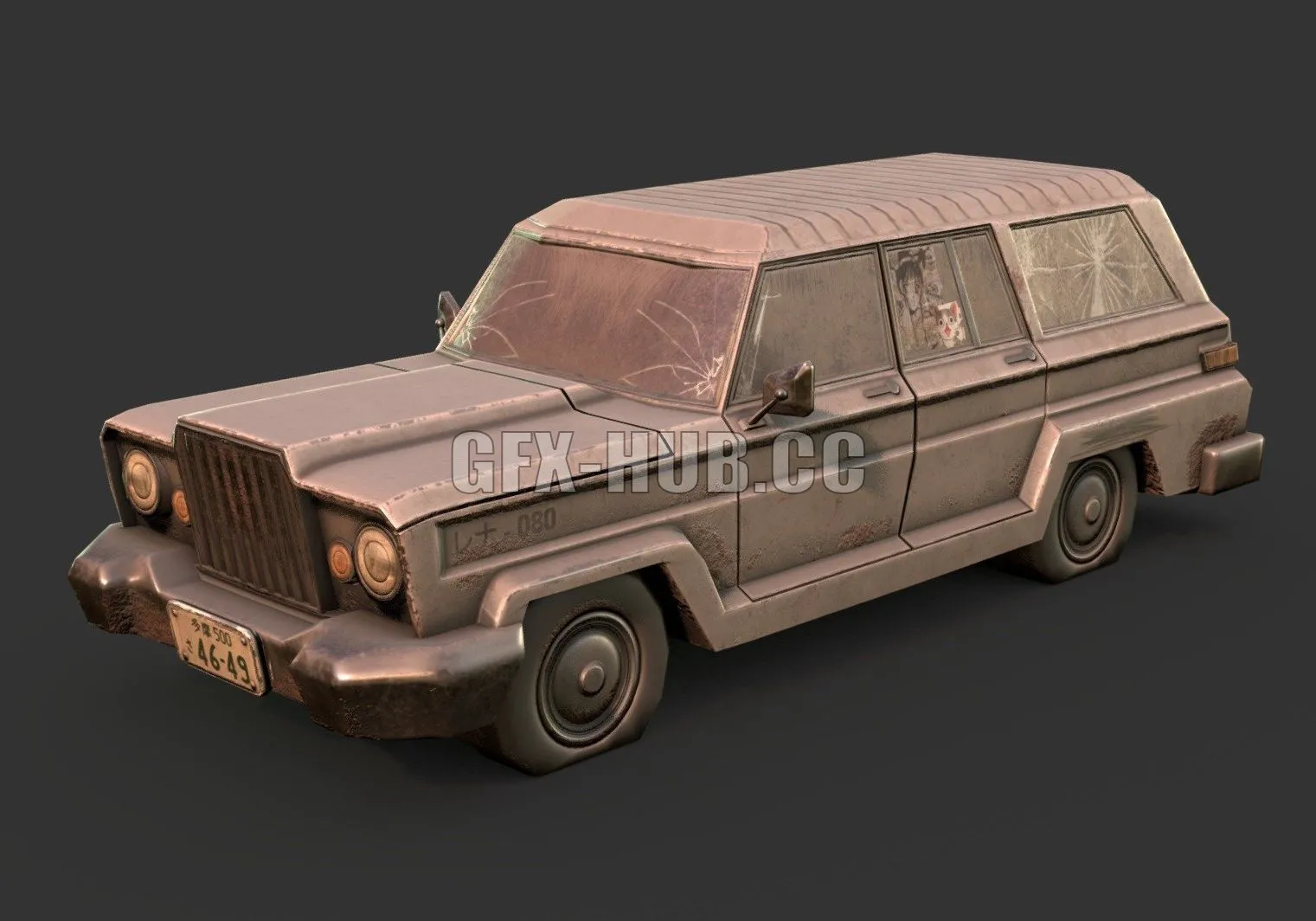 PBR Game 3D Model – Old Wagon (Revisit)