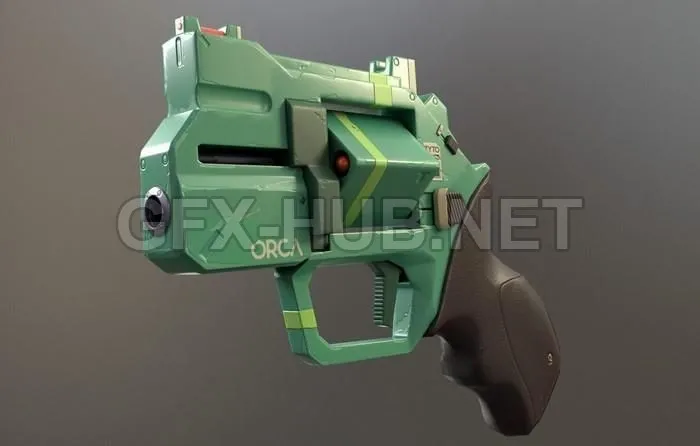 PBR Game 3D Model – ORCA Revolver