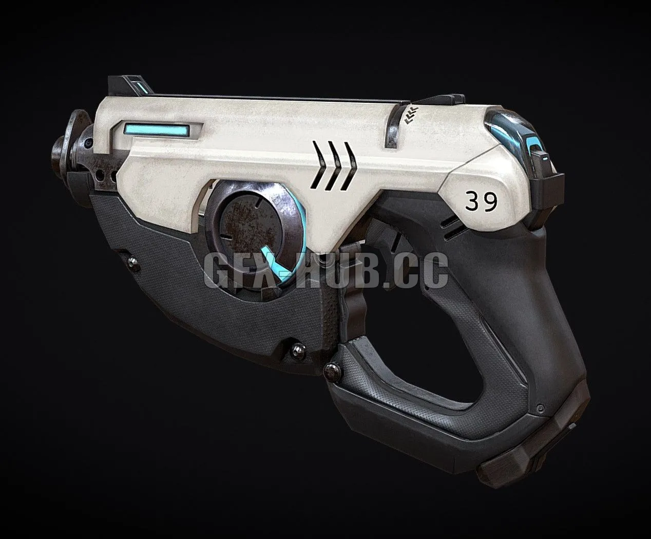 PBR Game 3D Model – Overwatch Tracer Pistol