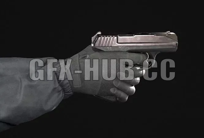 PBR Game 3D Model – P96s self-loading concealed carry pistol