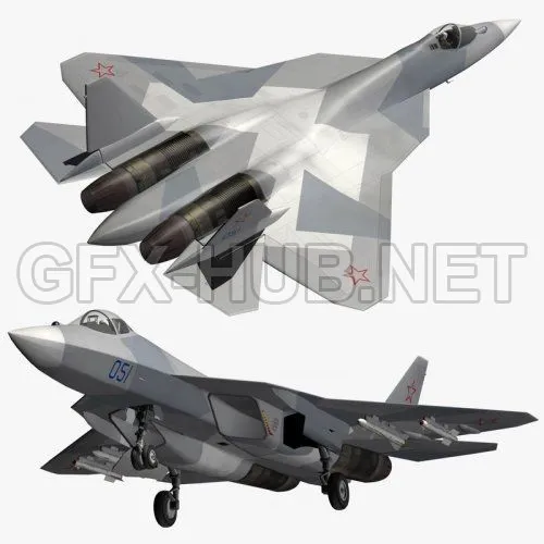 PBR Game 3D Model – PAK FA Su-57