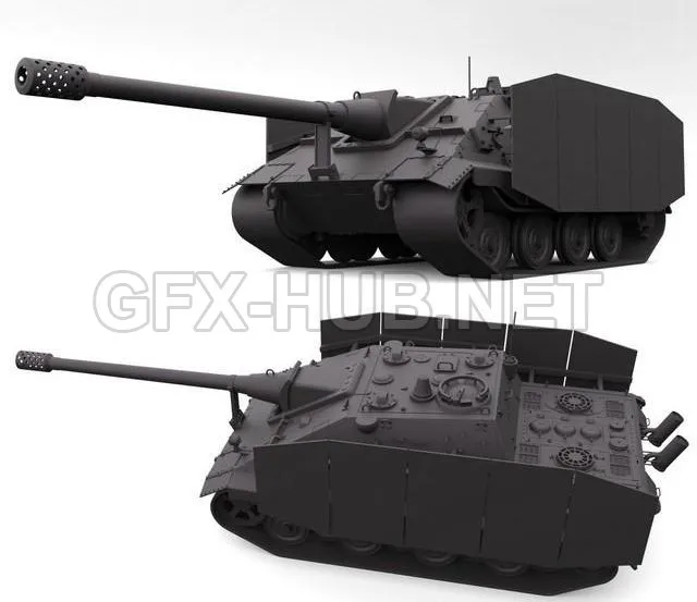 PBR Game 3D Model – Panther Tank Destroyer