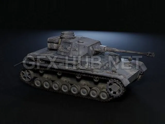 PBR Game 3D Model – Panzer 4