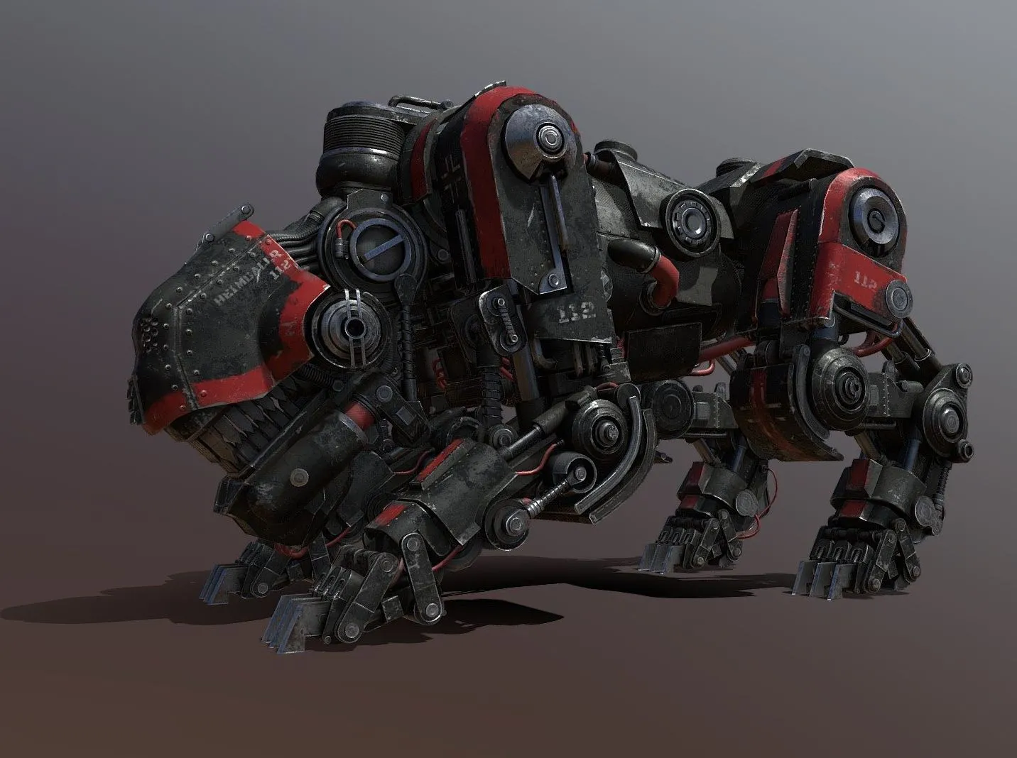 PBR Game 3D Model – Panzerhund Heimdallr
