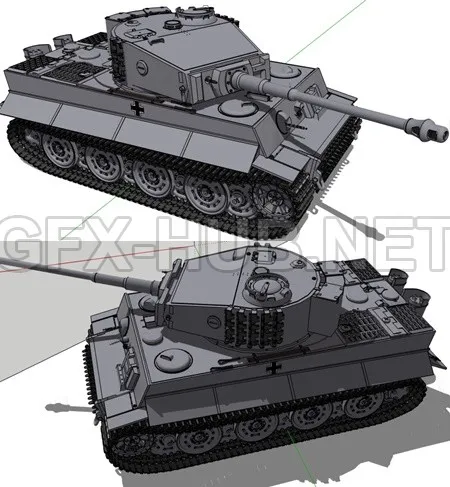 PBR Game 3D Model – Panzerkampfwagen VI Ausf