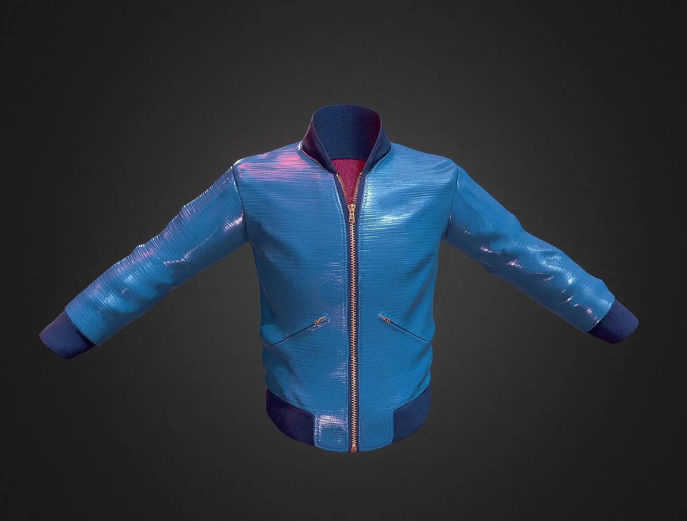 PBR Game 3D Model – Paul Smith Leather Jacket