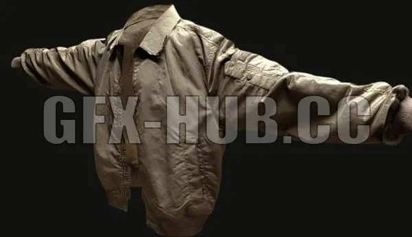 PBR Game 3D Model – PBR Brown jacket (3D Scanned)