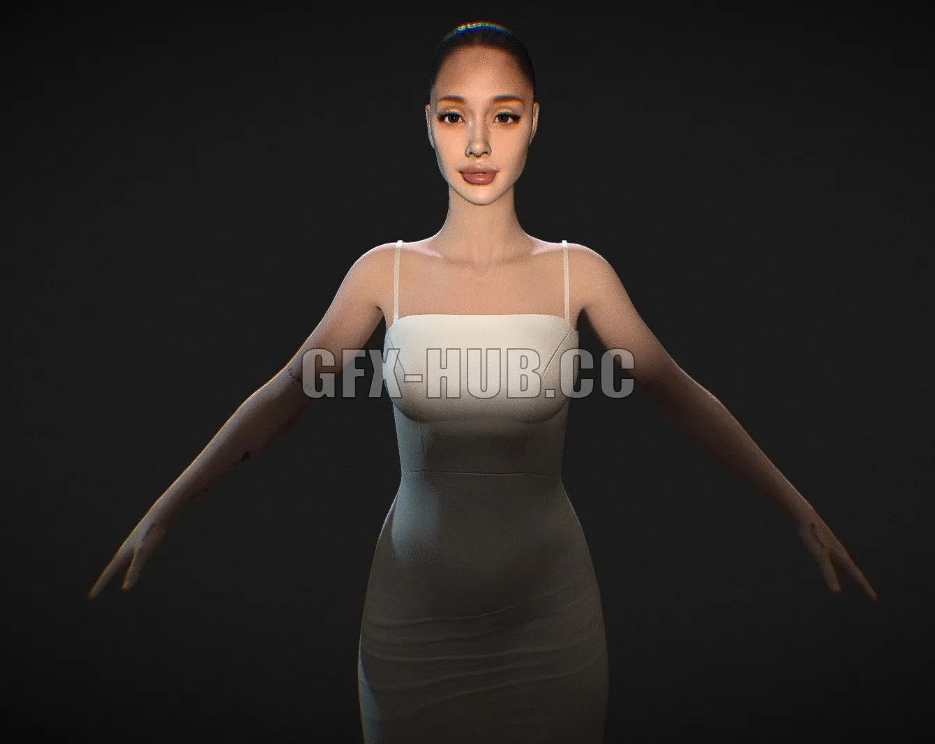 PBR Game 3D Model – Ariana Grande