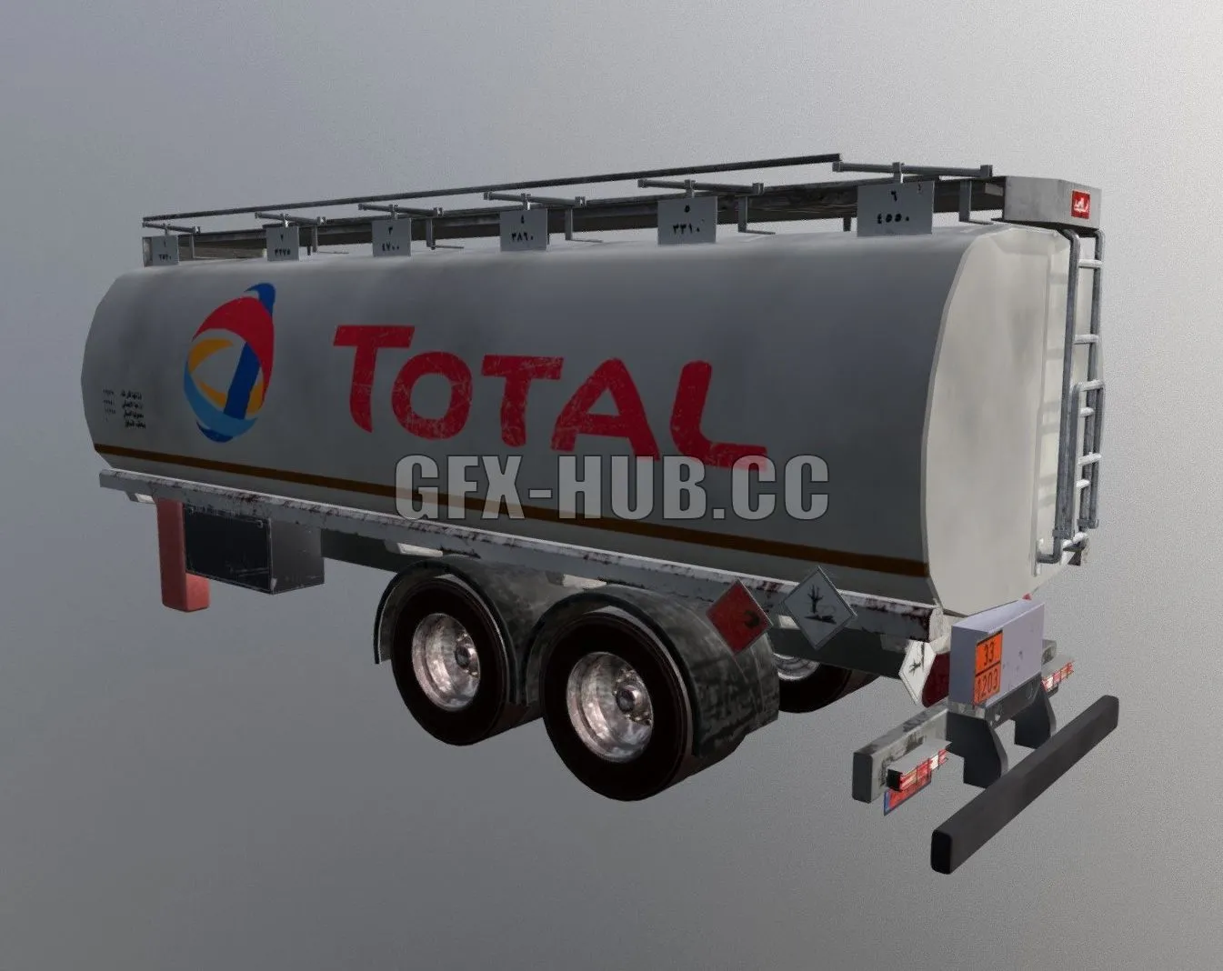 PBR Game 3D Model – Petrol Tanker
