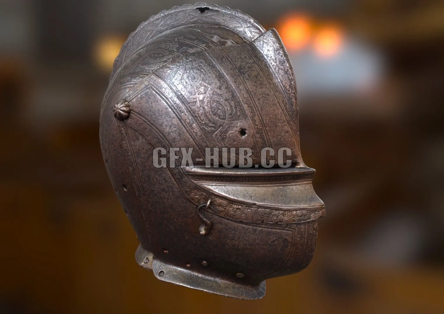 PBR Game 3D Model – Philip II of Spain Tournament Helmet