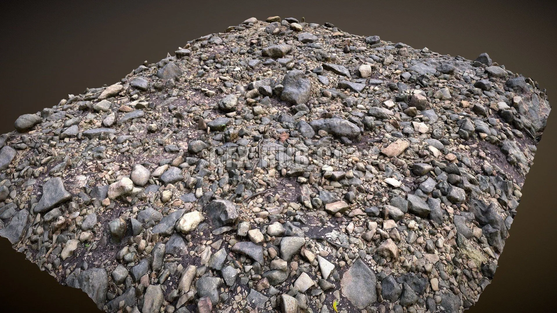 PBR Game 3D Model – Photoscanned Patch of Ground