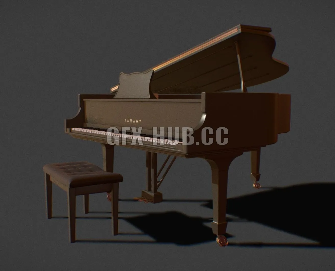 PBR Game 3D Model – Piano