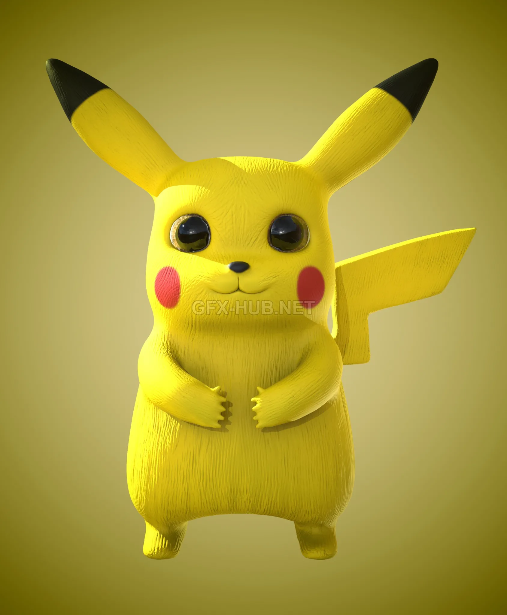 PBR Game 3D Model – Pikachu