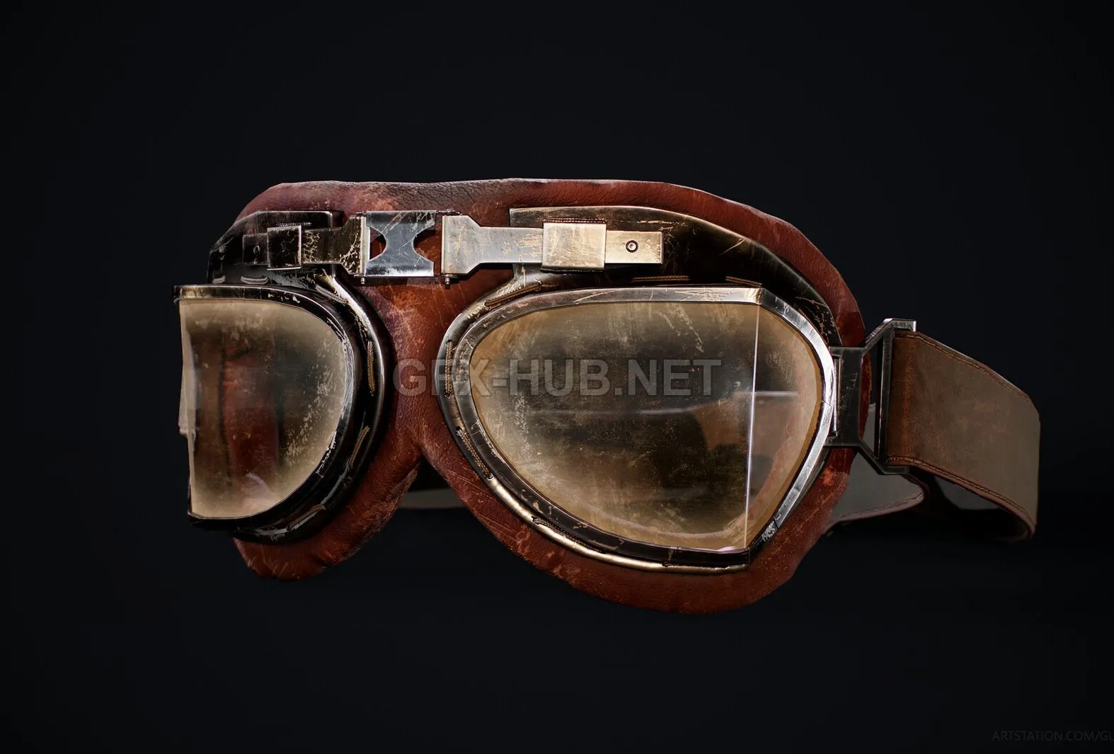 PBR Game 3D Model – Pilot Goggles