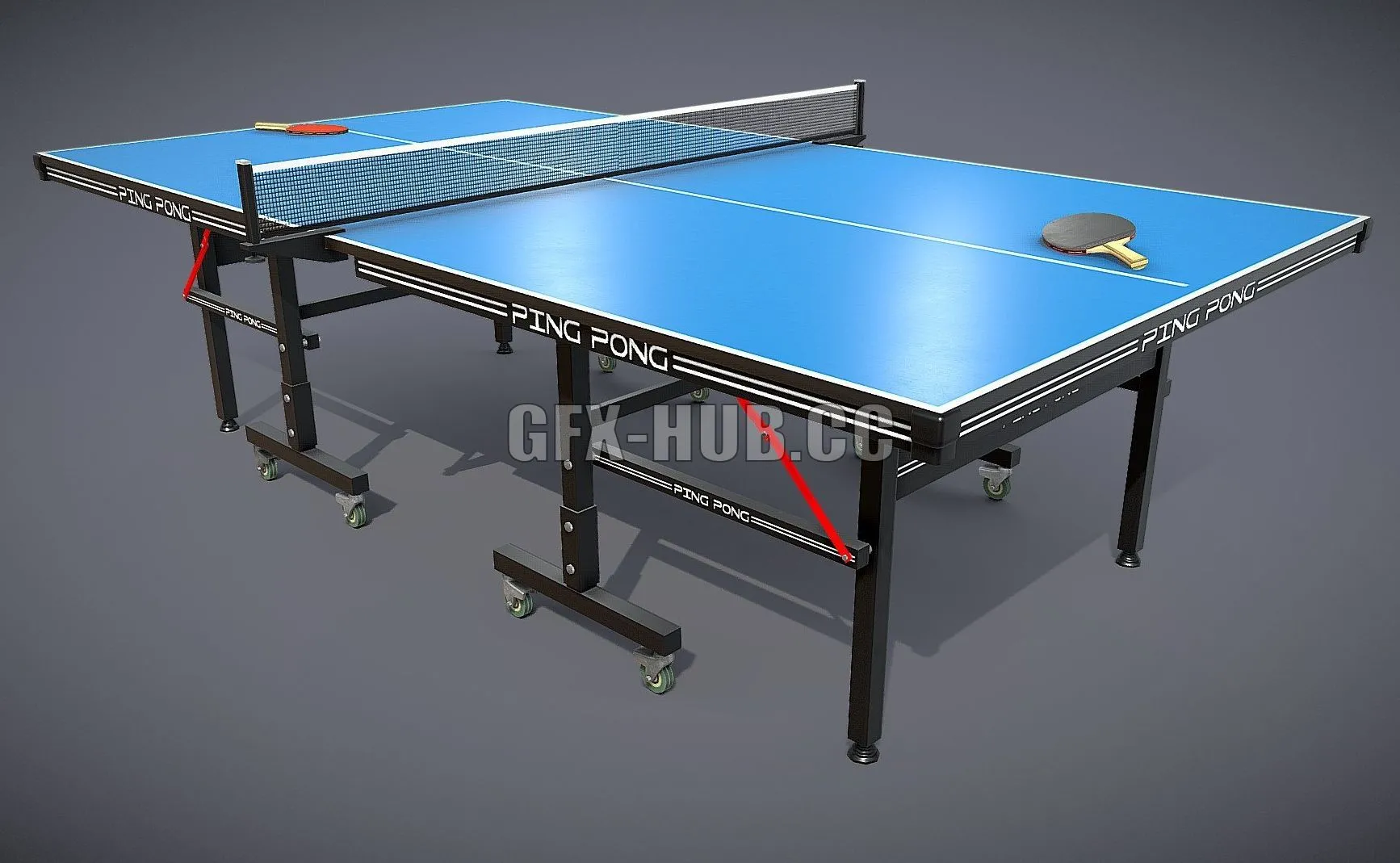 PBR Game 3D Model – Ping Pong table