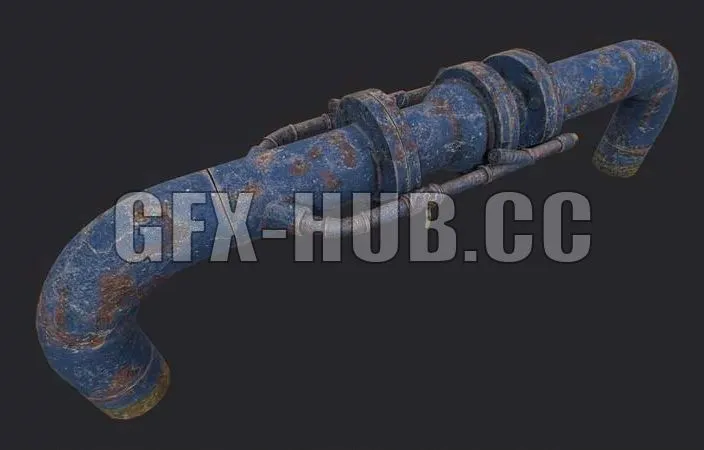 PBR Game 3D Model – Pipe Game PropAsset