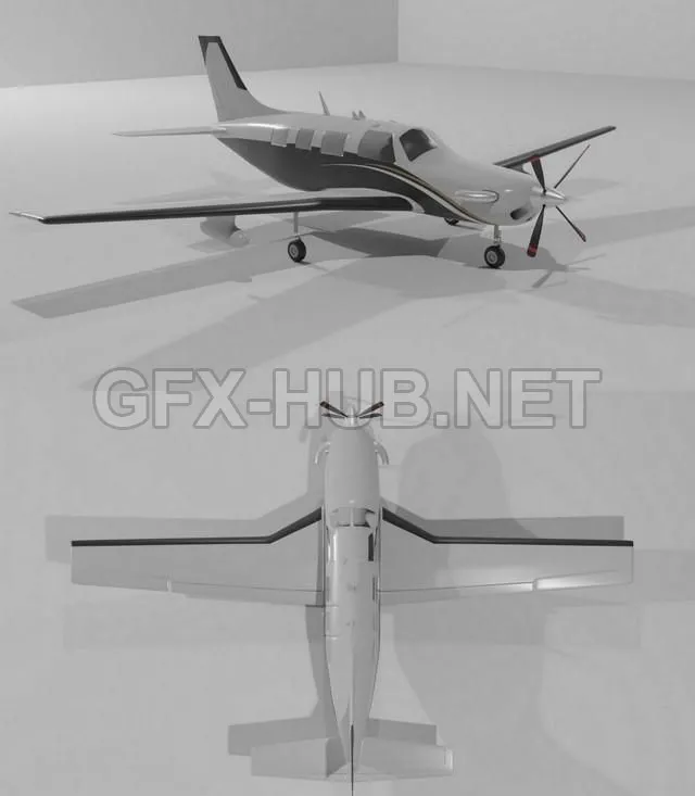 PBR Game 3D Model – Plain Piper PA-46