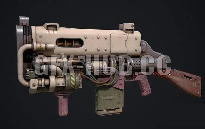 PBR Game 3D Model – Plasma gun