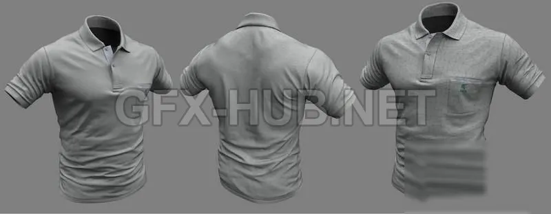 PBR Game 3D Model – Polo Shirt