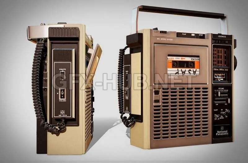 PBR Game 3D Model – Portable FM Radio