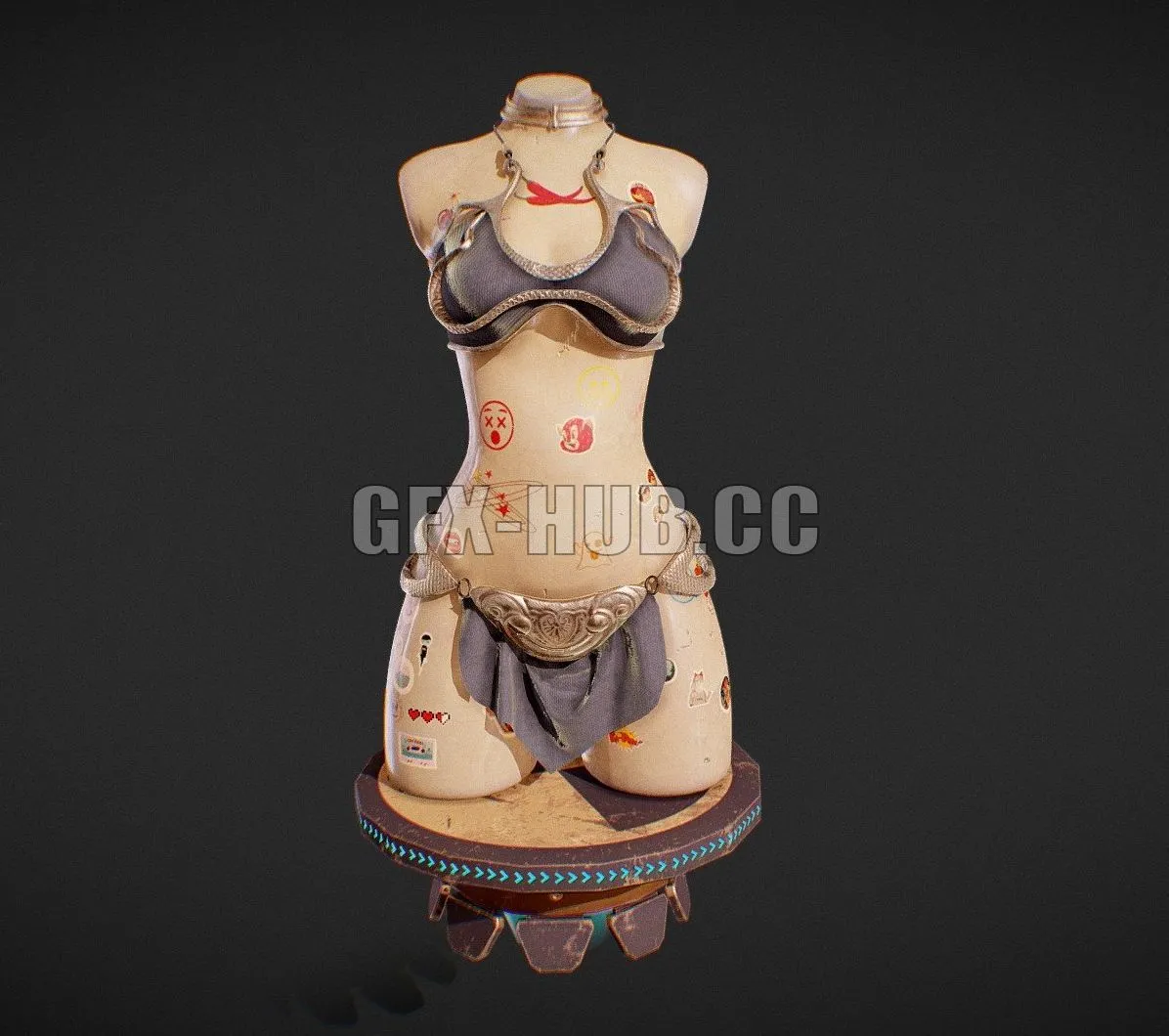 PBR Game 3D Model – Princess Leia Outfit
