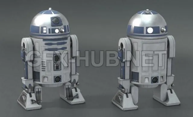 PBR Game 3D Model – R2-D2