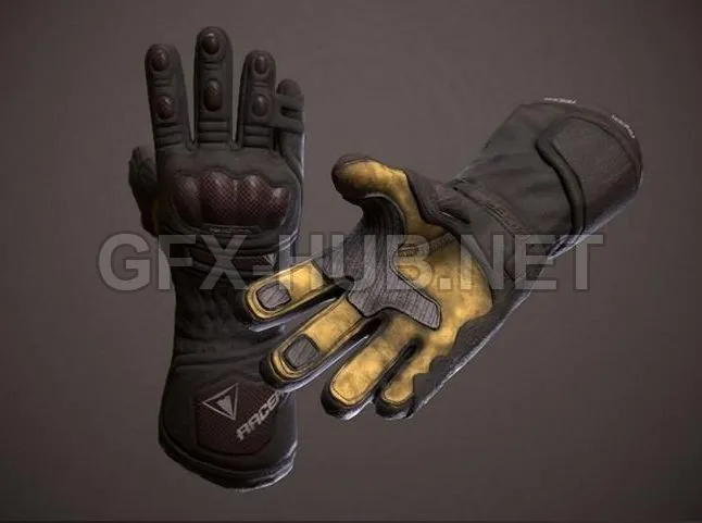 PBR Game 3D Model – Racer Gloves