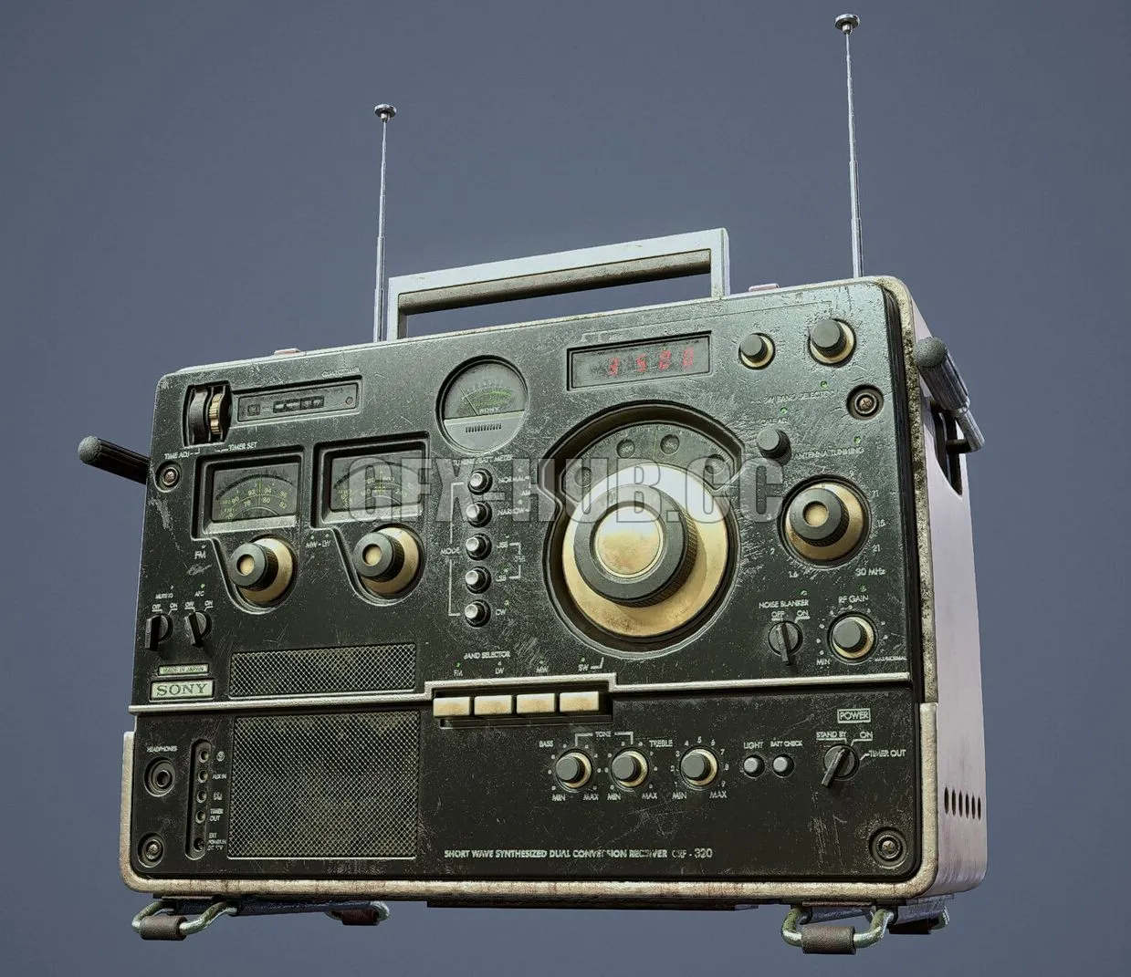 PBR Game 3D Model – Radio Sony CRF-320 PBR