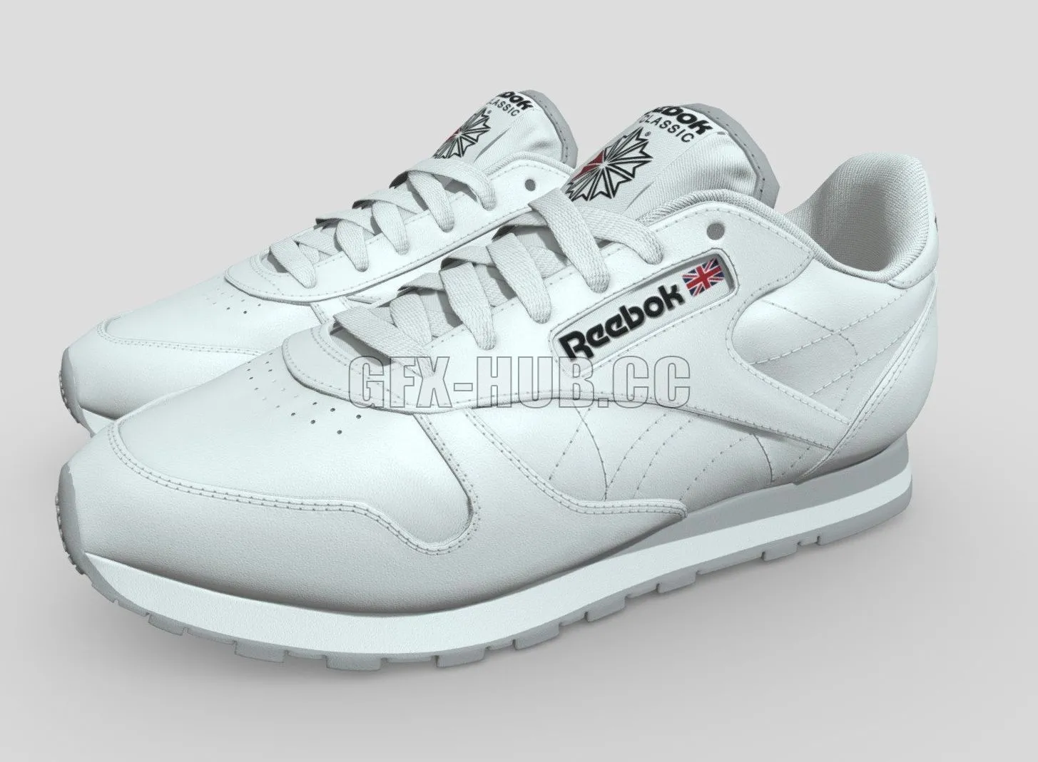 PBR Game 3D Model – ReeBok Classic white Leather