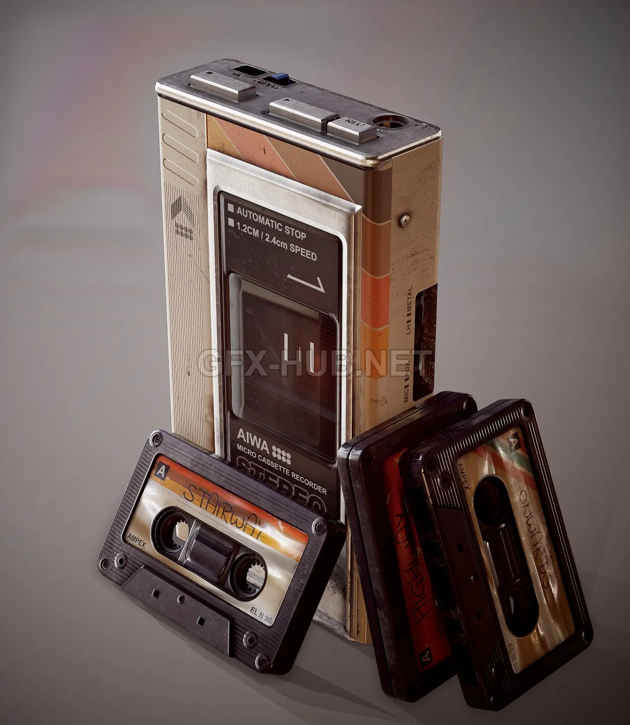 PBR Game 3D Model – Retro Cassette Player