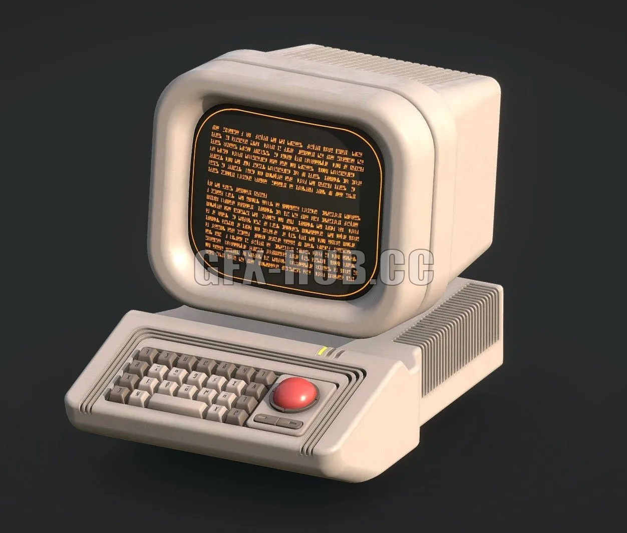 PBR Game 3D Model – Retro computer