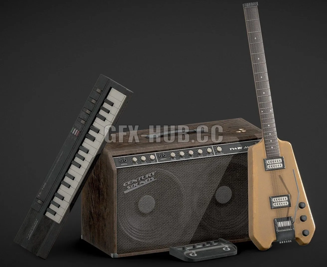 PBR Game 3D Model – Retro Instruments