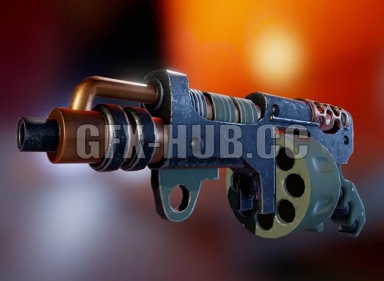 PBR Game 3D Model – Revolver