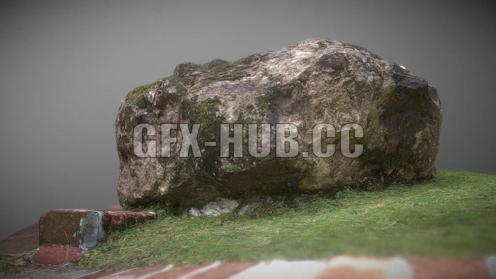 PBR Game 3D Model – Rock Photogrammetry Scan