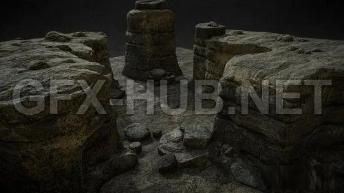 PBR Game 3D Model – Rocks set (fbx)