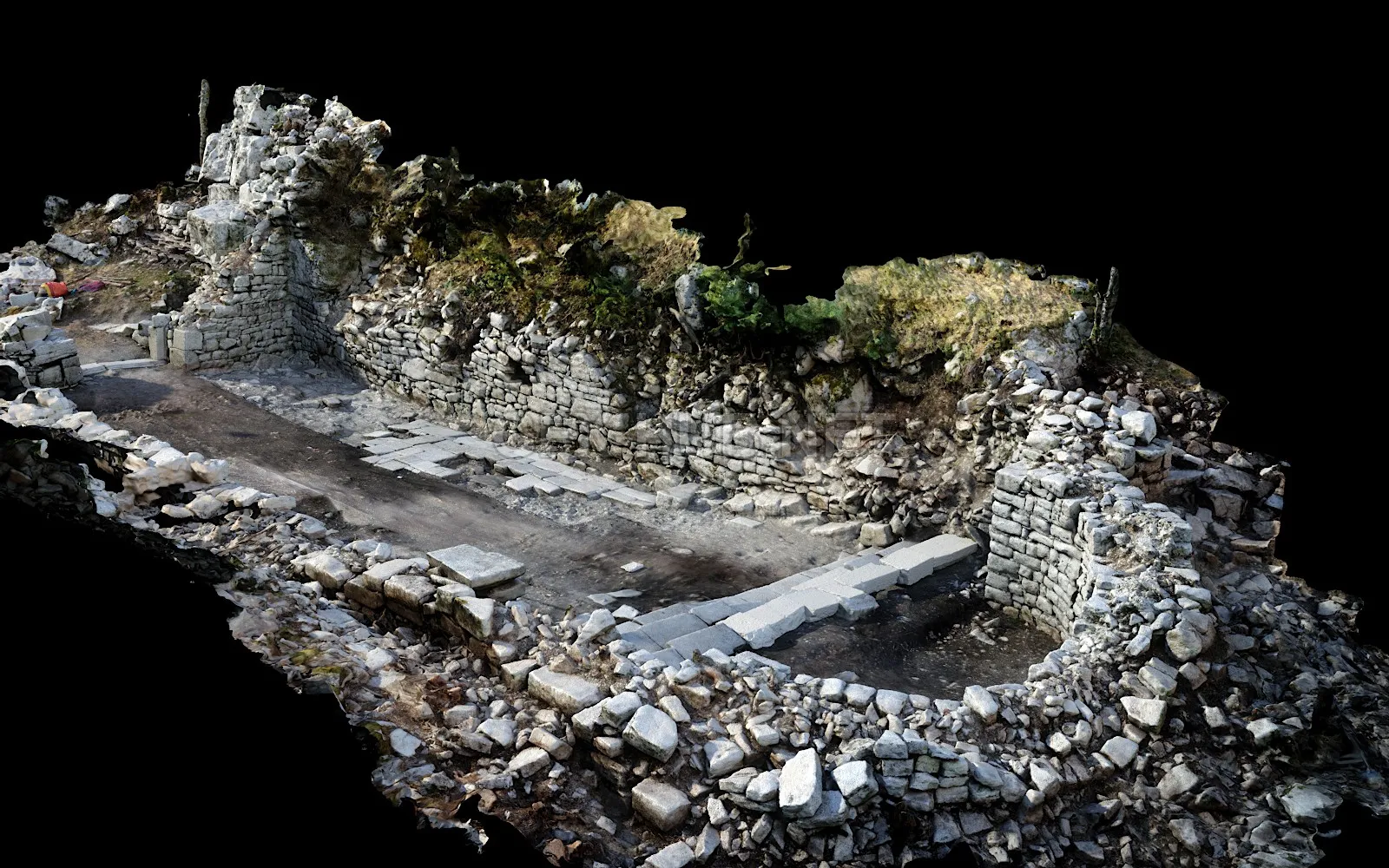 PBR Game 3D Model – Roman Ruins