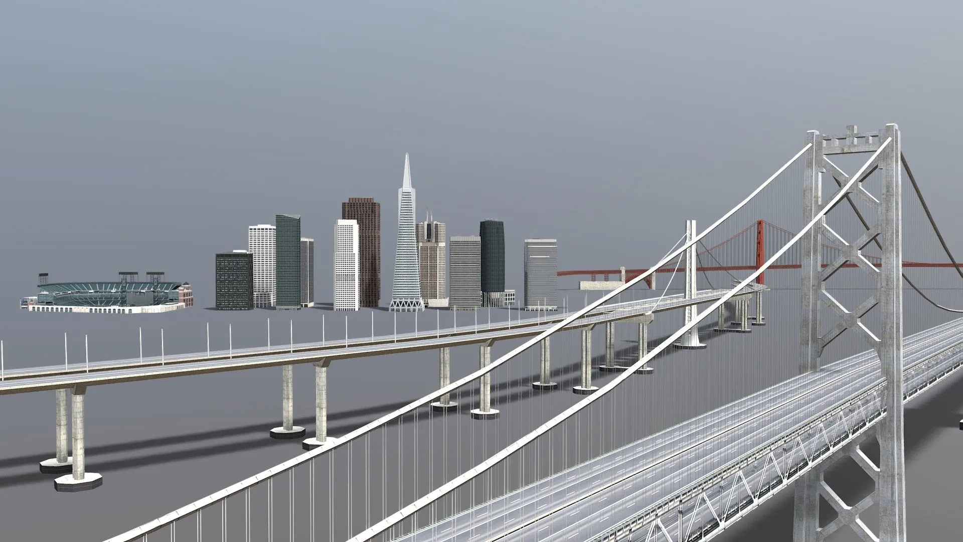 PBR Game 3D Model – San Francisco Landmarks