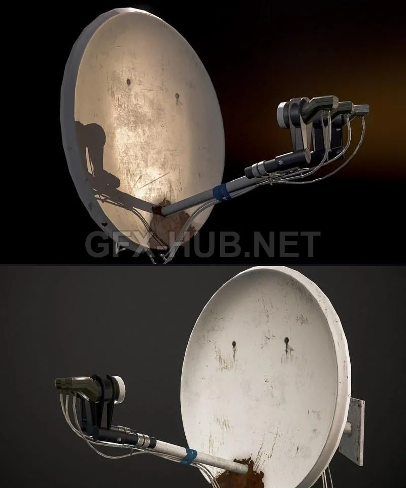 PBR Game 3D Model – Satelite Dish
