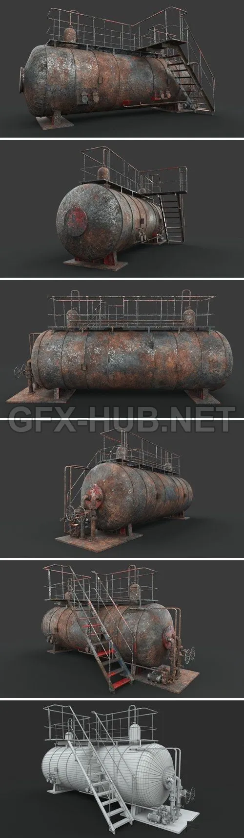 PBR Game 3D Model – ArtStation – Rusted machinery device