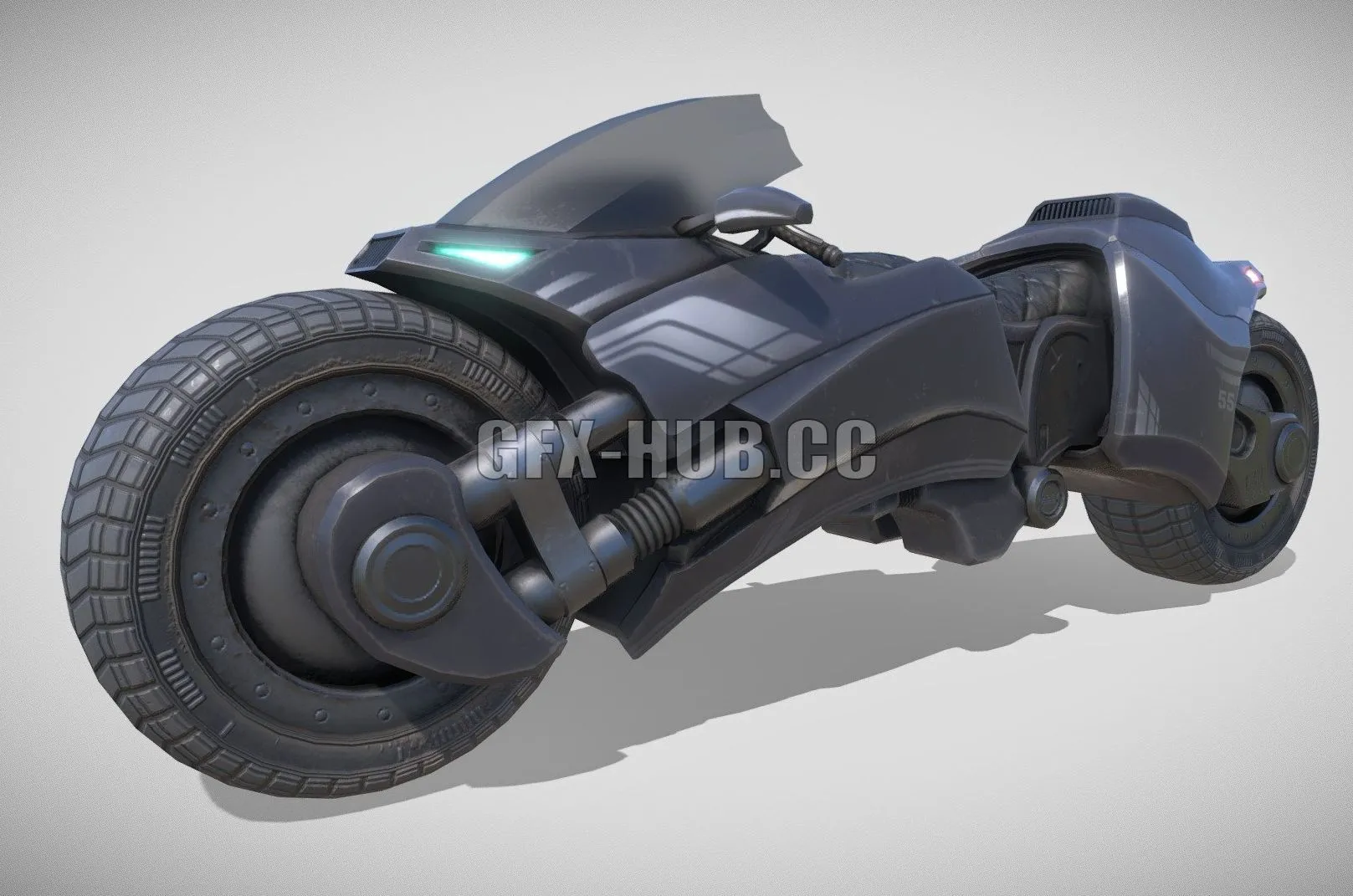 PBR Game 3D Model – Sci fi motorbike