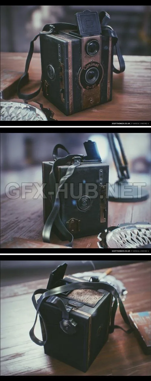 PBR Game 3D Model – ArtStation – Vintage Coronet D20 camera