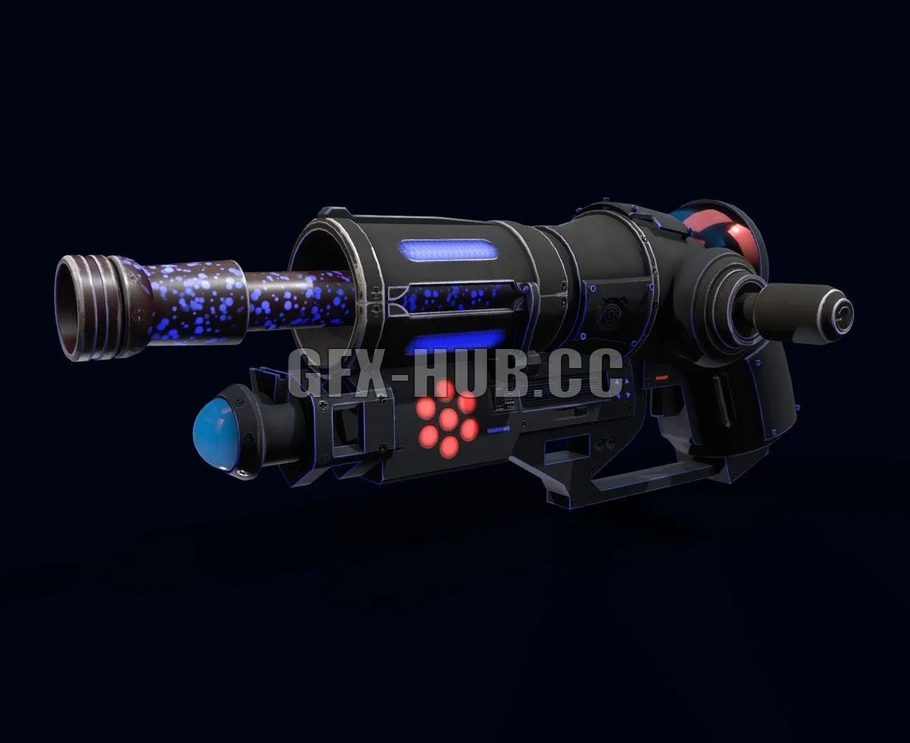 PBR Game 3D Model – Sci-fi Gun