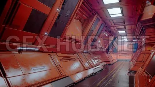 PBR Game 3D Model – Sci-Fi Hallway (max)
