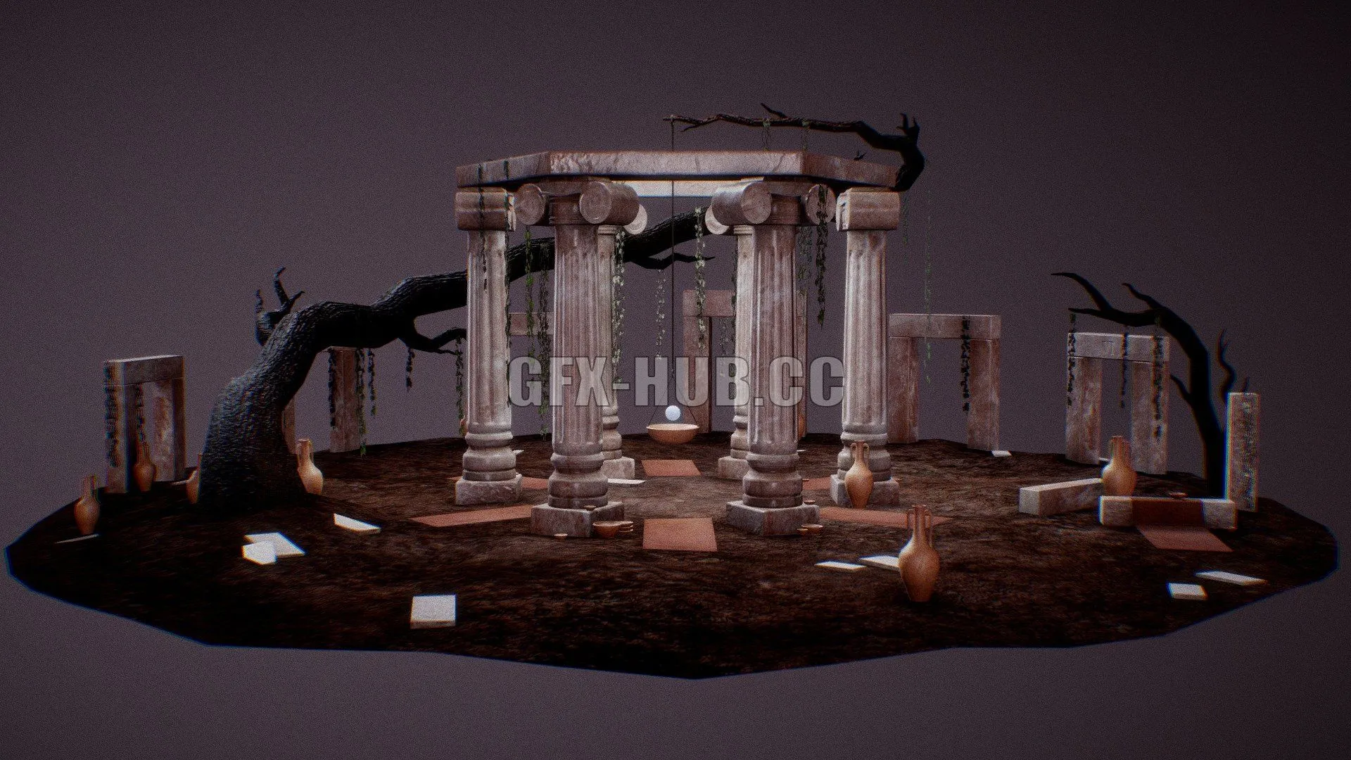PBR Game 3D Model – Shrine of the Oracle