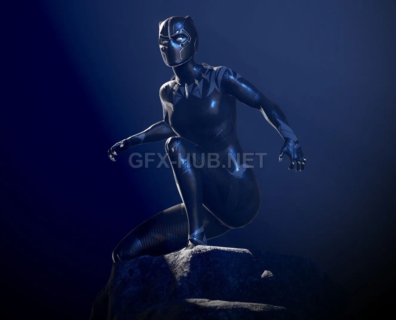 PBR Game 3D Model – Shuri The Black Panther